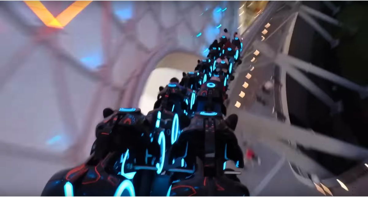 Tron Lightcycles in motion